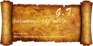 Galambosi Tömör névjegykártya